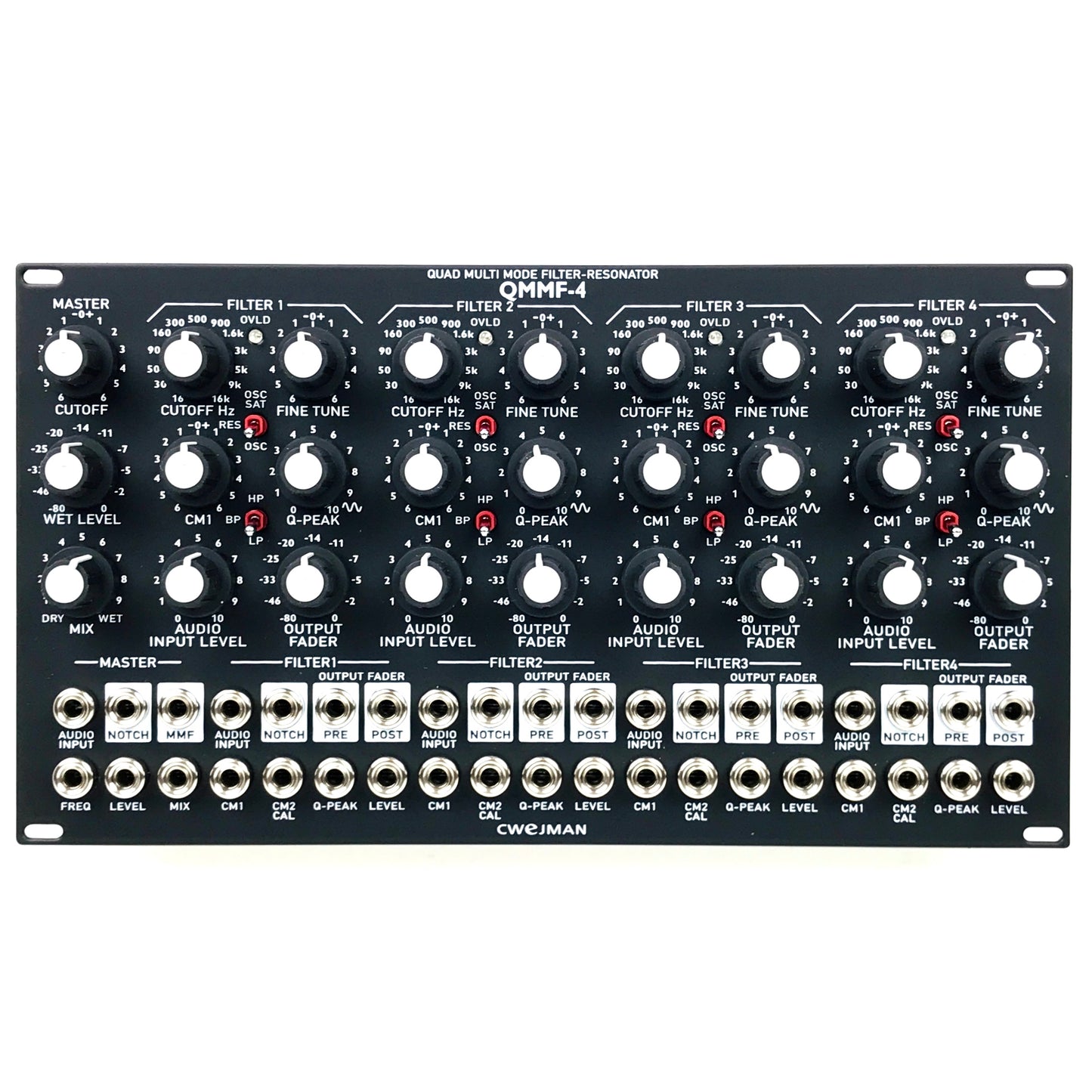 Cwejman QMMF-4 Quad Filter/Resonator, black