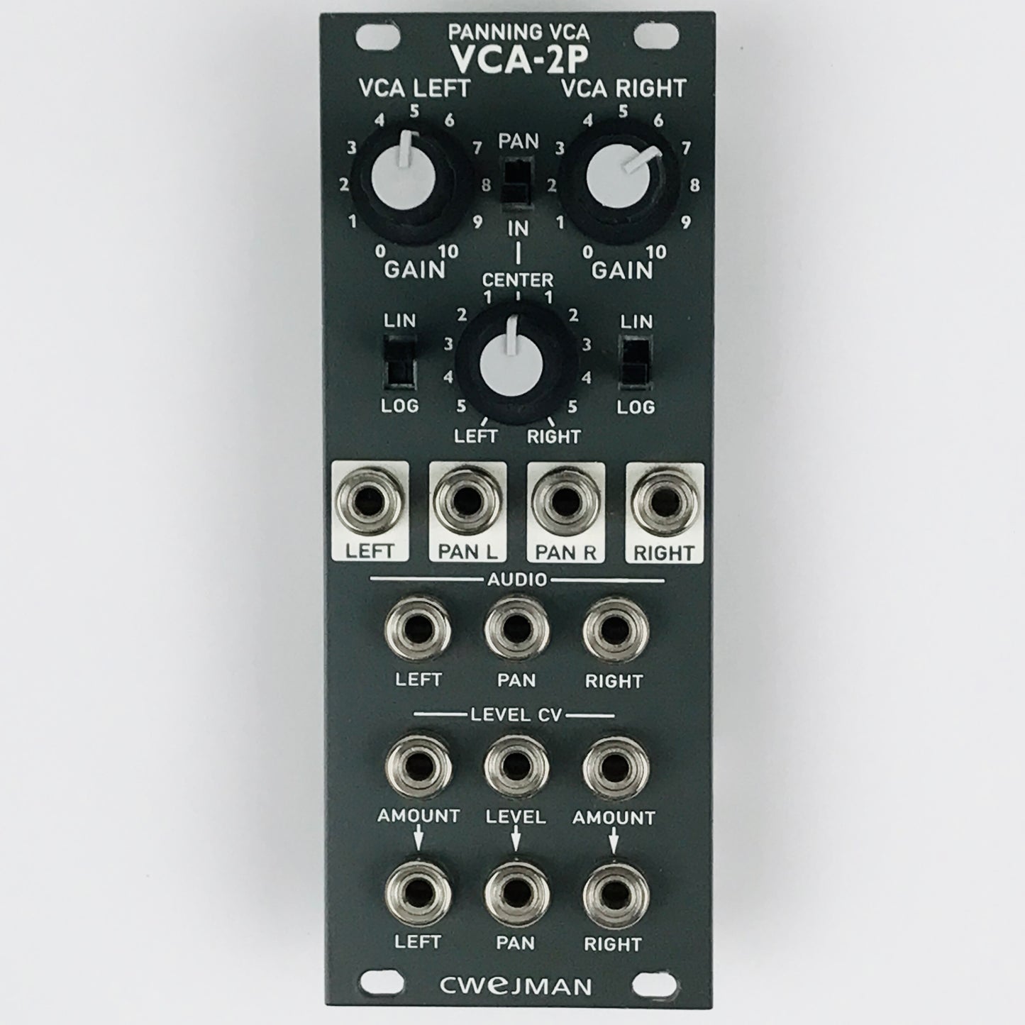 Cwejman VCA-2P Stereo Panning VCA, grey