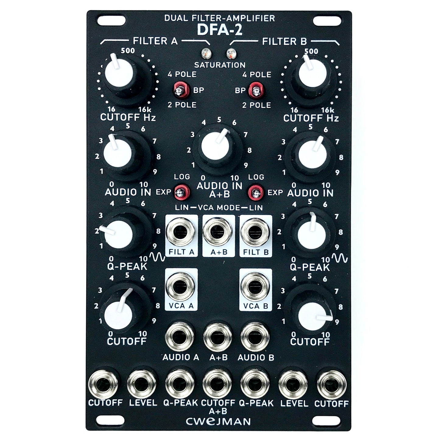Cwejman DFA-2 Dual Filter-Amplifier, black