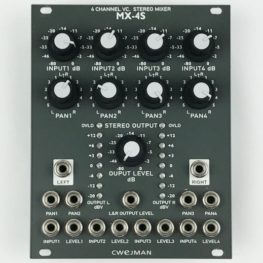 Cwejman MX-4S  4-Channel VC Stereo Mixer, grey