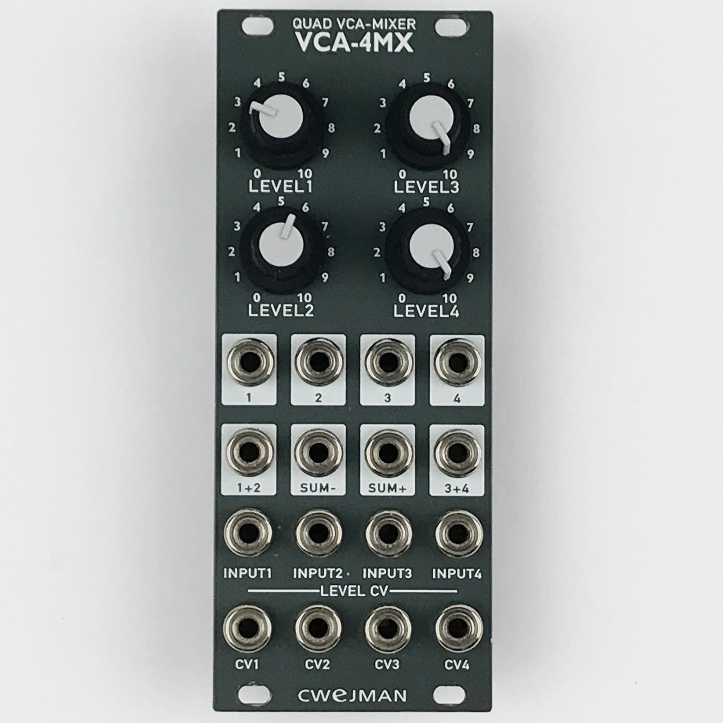 Cwejman VCA-4MX Quad VCA Mixer, grey
