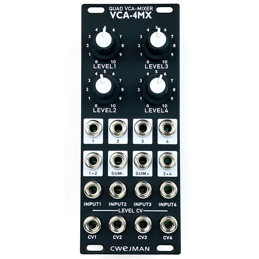 Cwejman VCA-4MX Quad VCA Mixer, black
