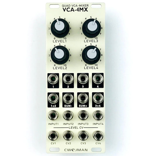 Cwejman VCA-4MX Quad VCA Mixer, white