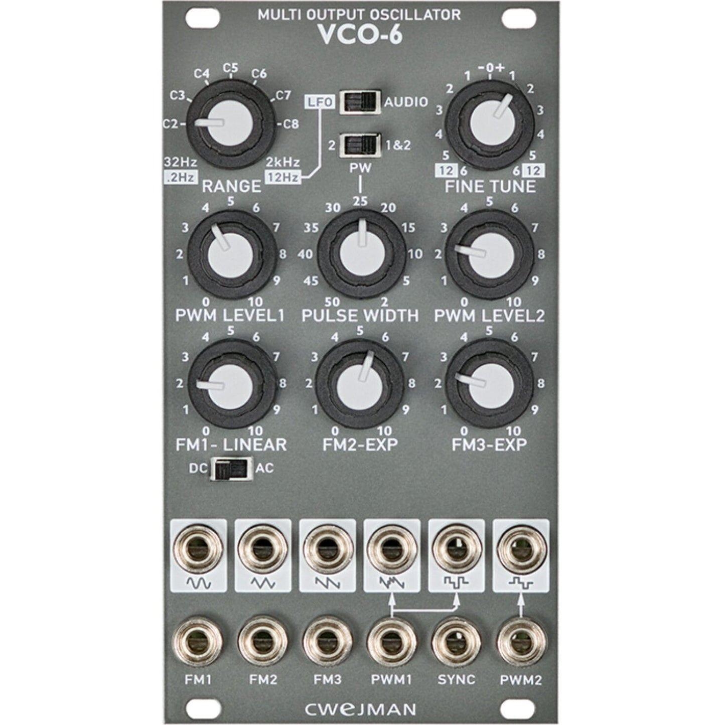 Cwejman VCO-6  Multi-Output Oscillator, grey