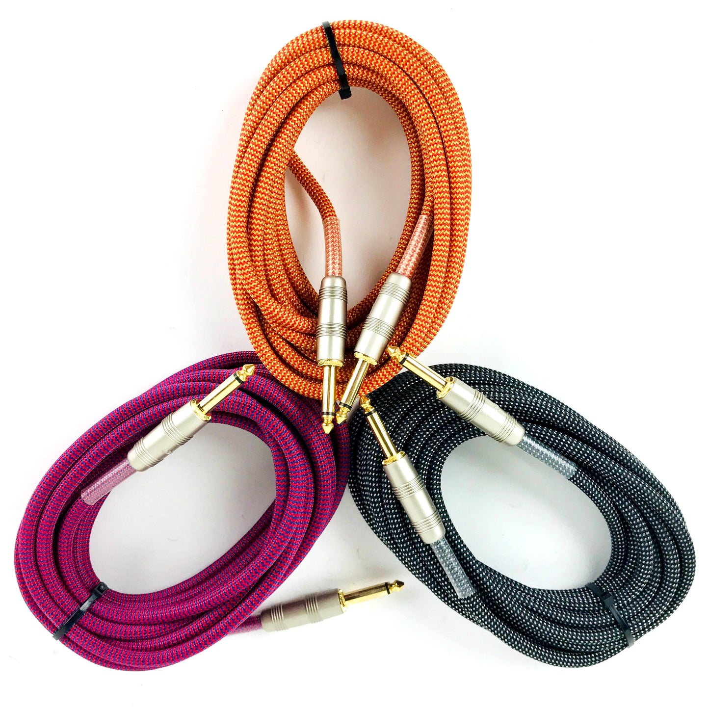 20' Guitar Cable (Black, Orange, Red)