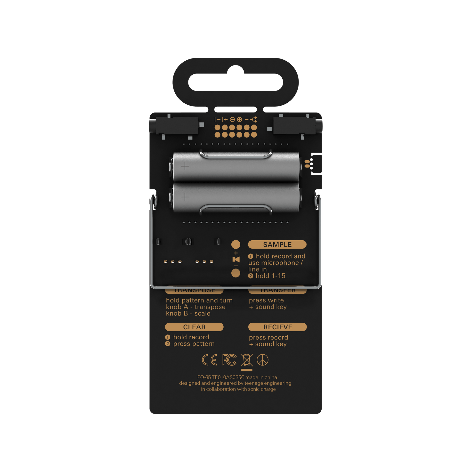 Teenage Engineering PO-35 Pocket Operator Vocal Synthesizer back